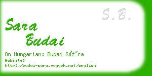 sara budai business card